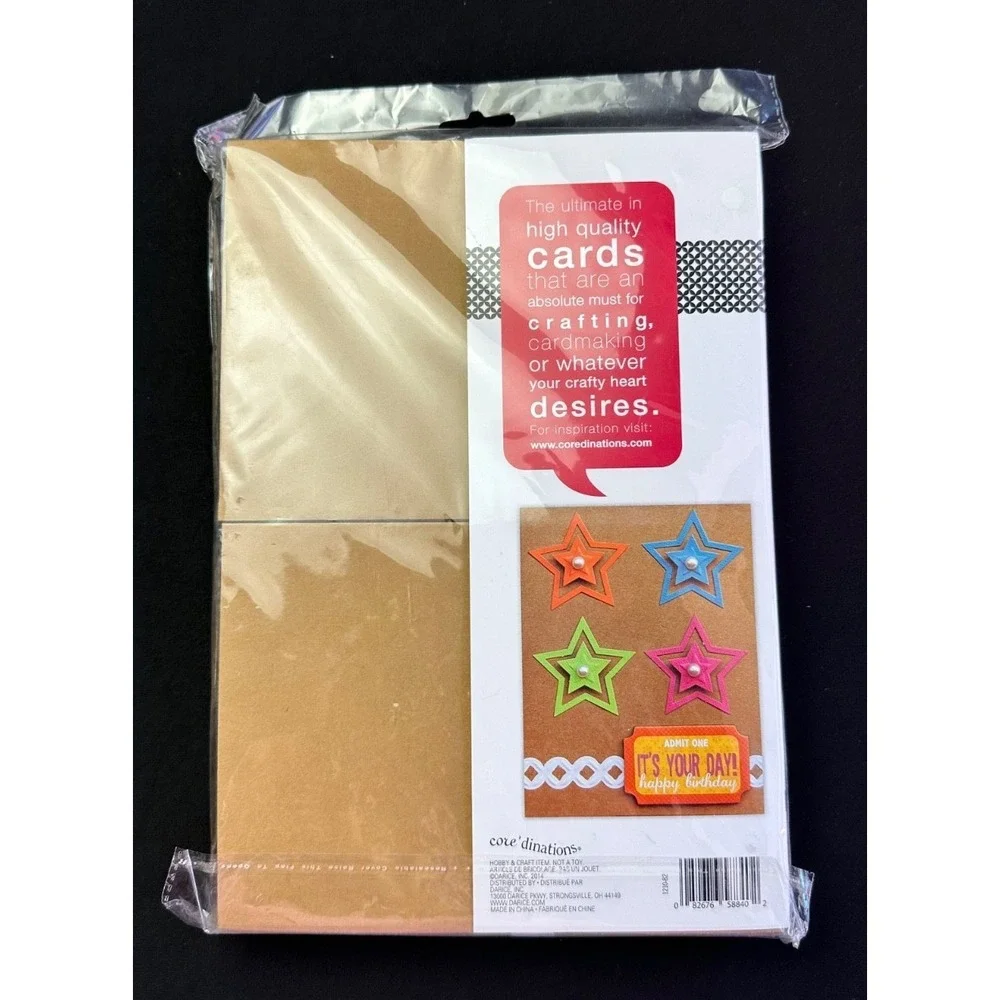 50 Pack Kraft Blank Cards & Envelopes 5X7 Heavyweight Smooth Folded Cardstock A7